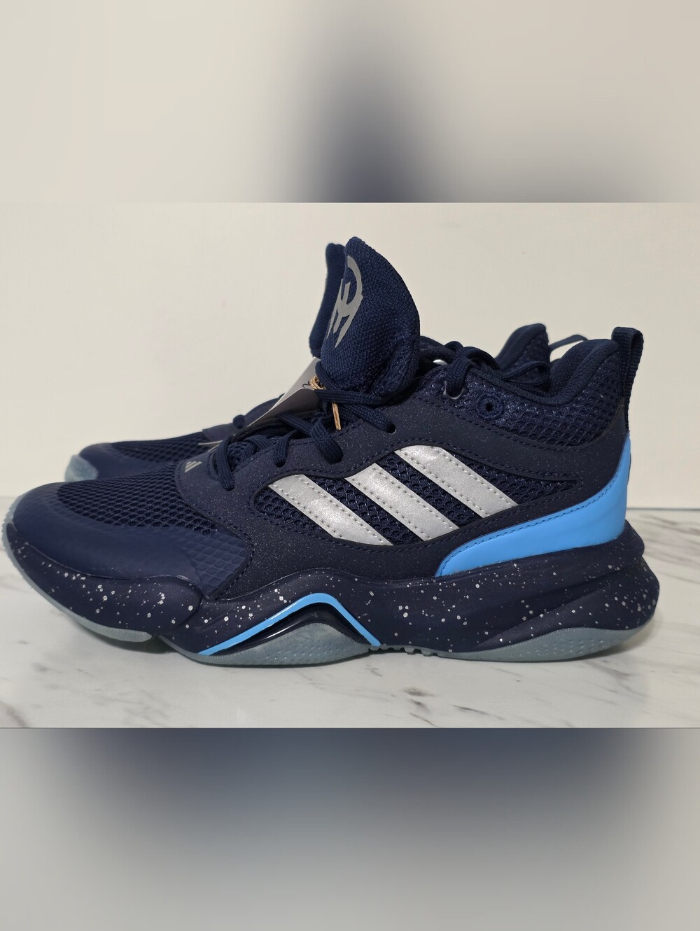Adidas Mahomes 2 Impact Fl Blue Boys Sneaker Size 5.5